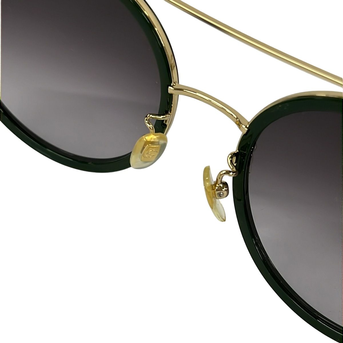 GUCCI GG0061S サングラス — ダークグレー/ゴールドマルチ