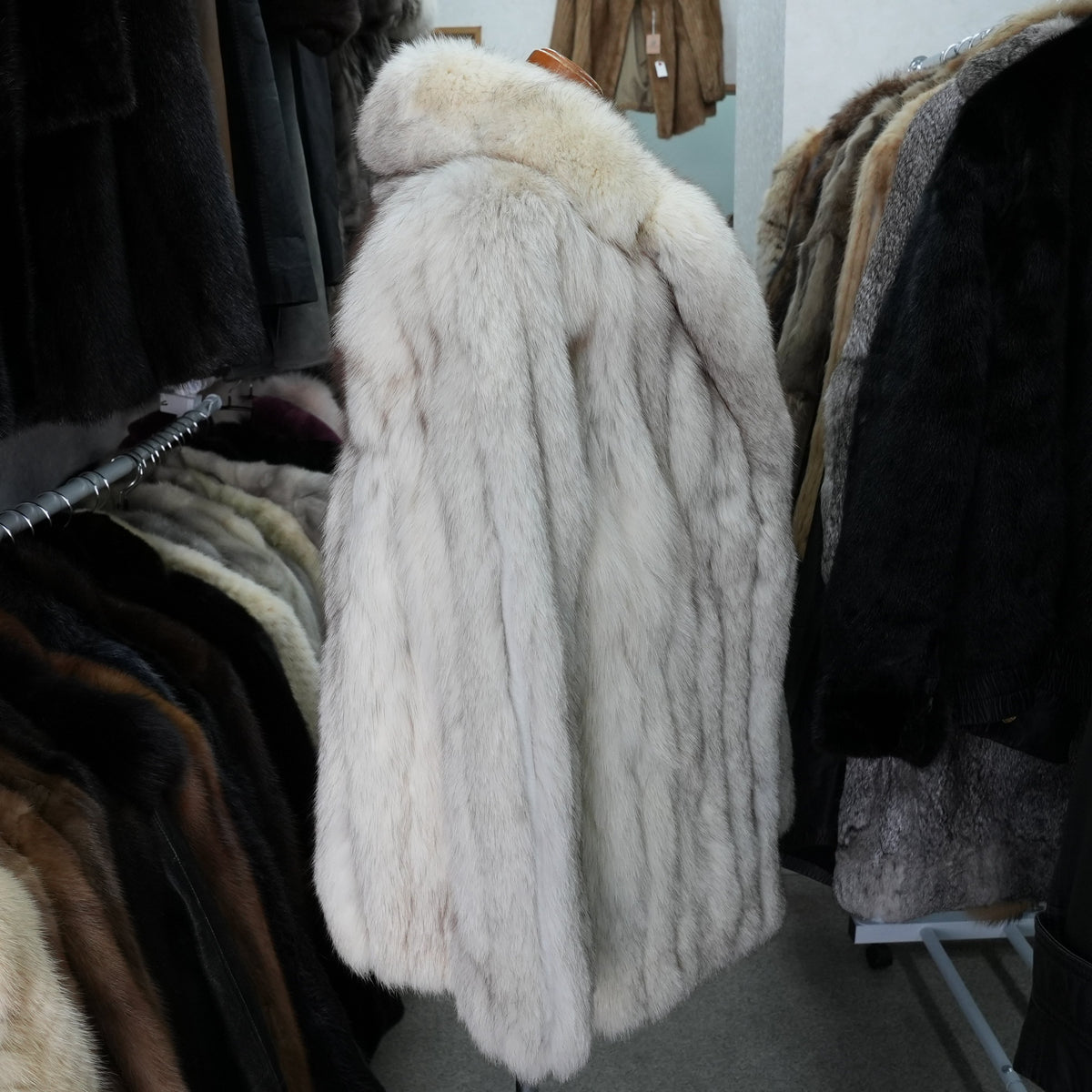 Blue Fox Fur Coat - Genuine Vintage Fur From Japan