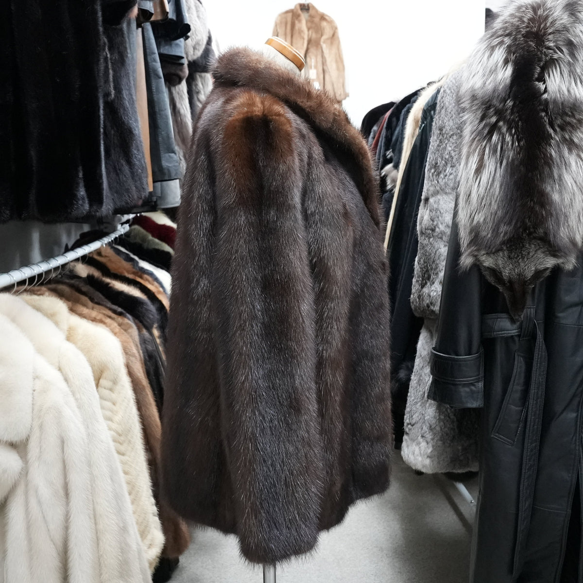 Dark Mink Fur Jacket - Genuine Vintage Fur From Japan