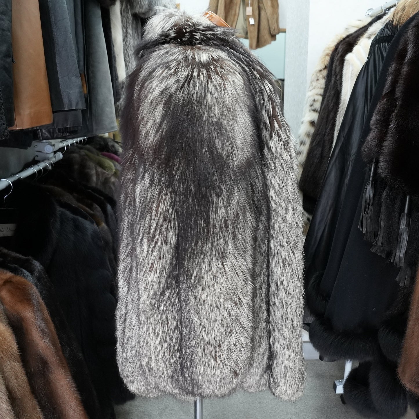Silver Fox Coat - Genuine Vintage Fur From Japan