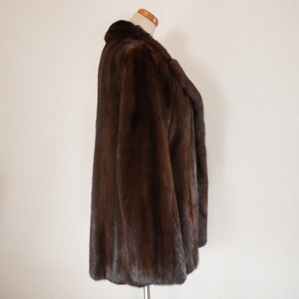 VISCARDI Mahogany Mink Fur Coat heavily - Genuine Vintage Fur From Japan