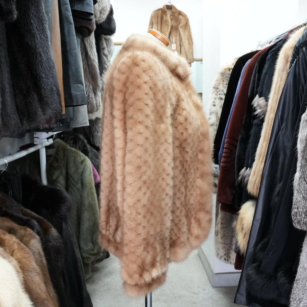 Pastel mink Design Jacket - Genuine Vintage Fur From Japan