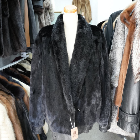 Mink and Leather Reversible Jacket - Genuine Vintage Fur From Japan