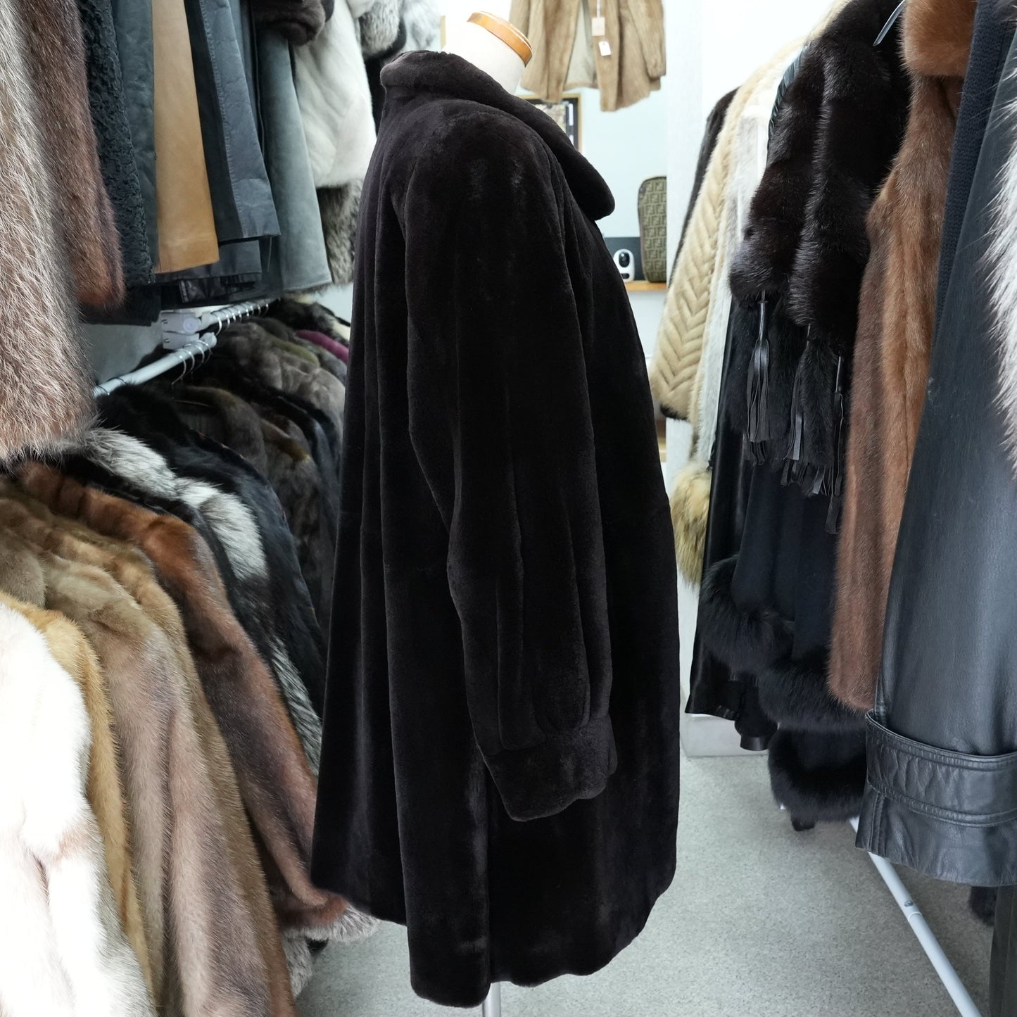 Shaved Mink Long Coat A-line silhouette SAGA MINK - Genuine Vintage Fur From Japan