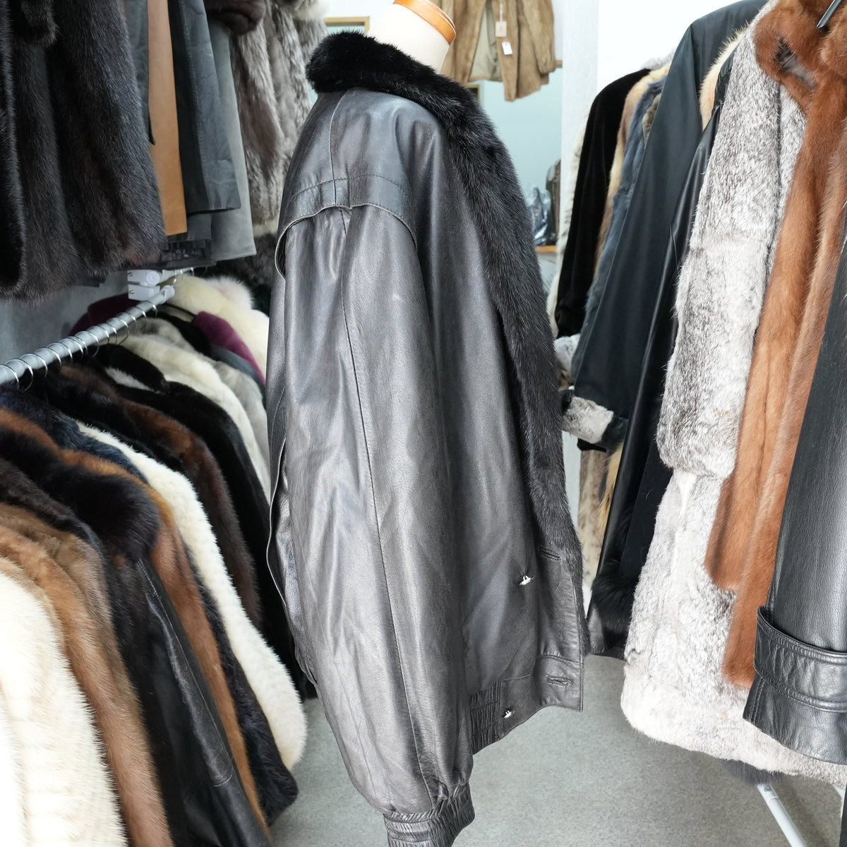 Mink and Leather Reversible Jacket - Genuine Vintage Fur From Japan