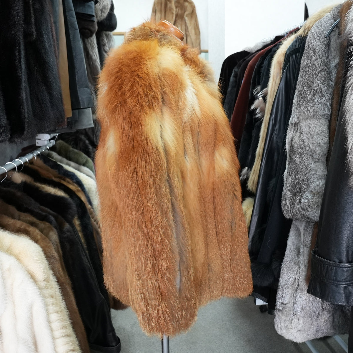Red Fox Coat Rambulton - Genuine Vintage Fur From Japan