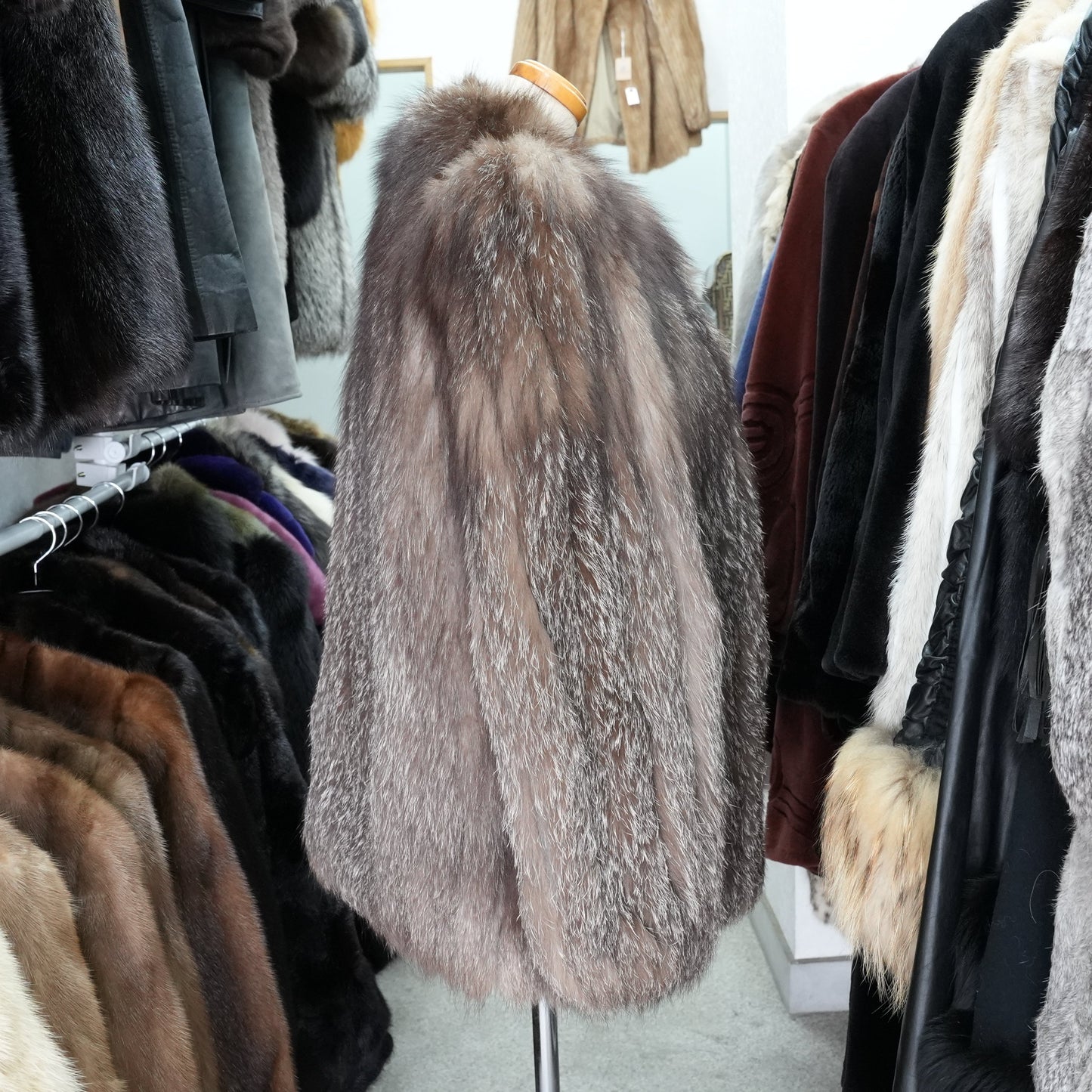 Blue Frost Fox Coat - Genuine Vintage Fur From Japan