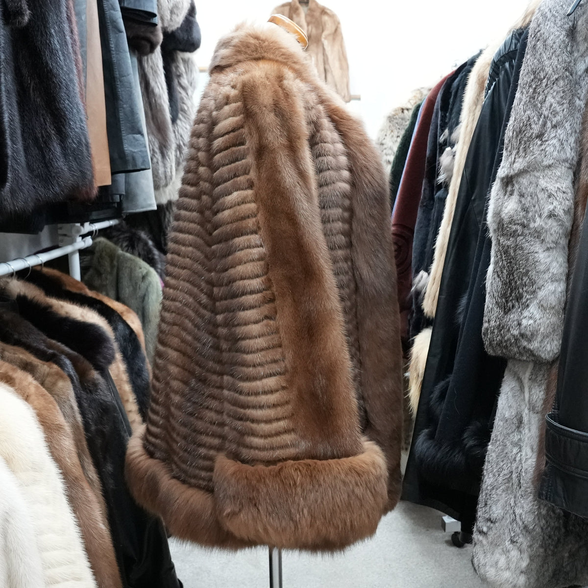 Mink and Fox Fru Coat - Genuine Vintage Fur From Japan