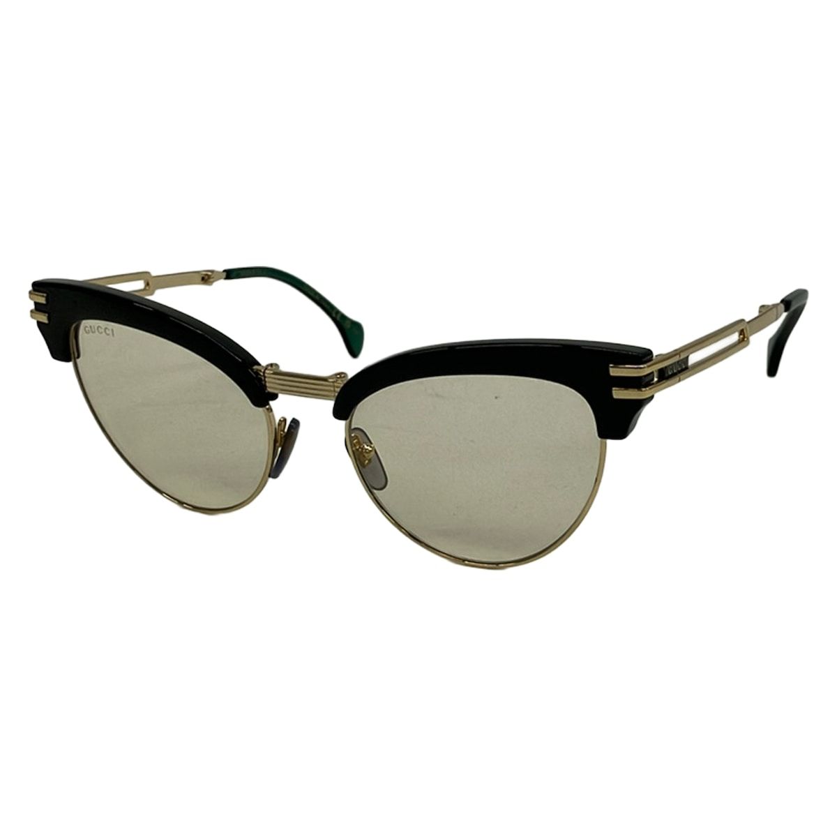 GUCCI GG1227S サングラス — ブラック、ゴールド、ライトブラウン