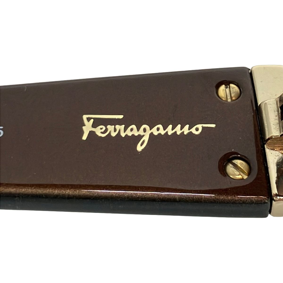 菲拉格慕 Salvatore Ferragamo SF683SA 太阳镜 — 波尔多红与金色