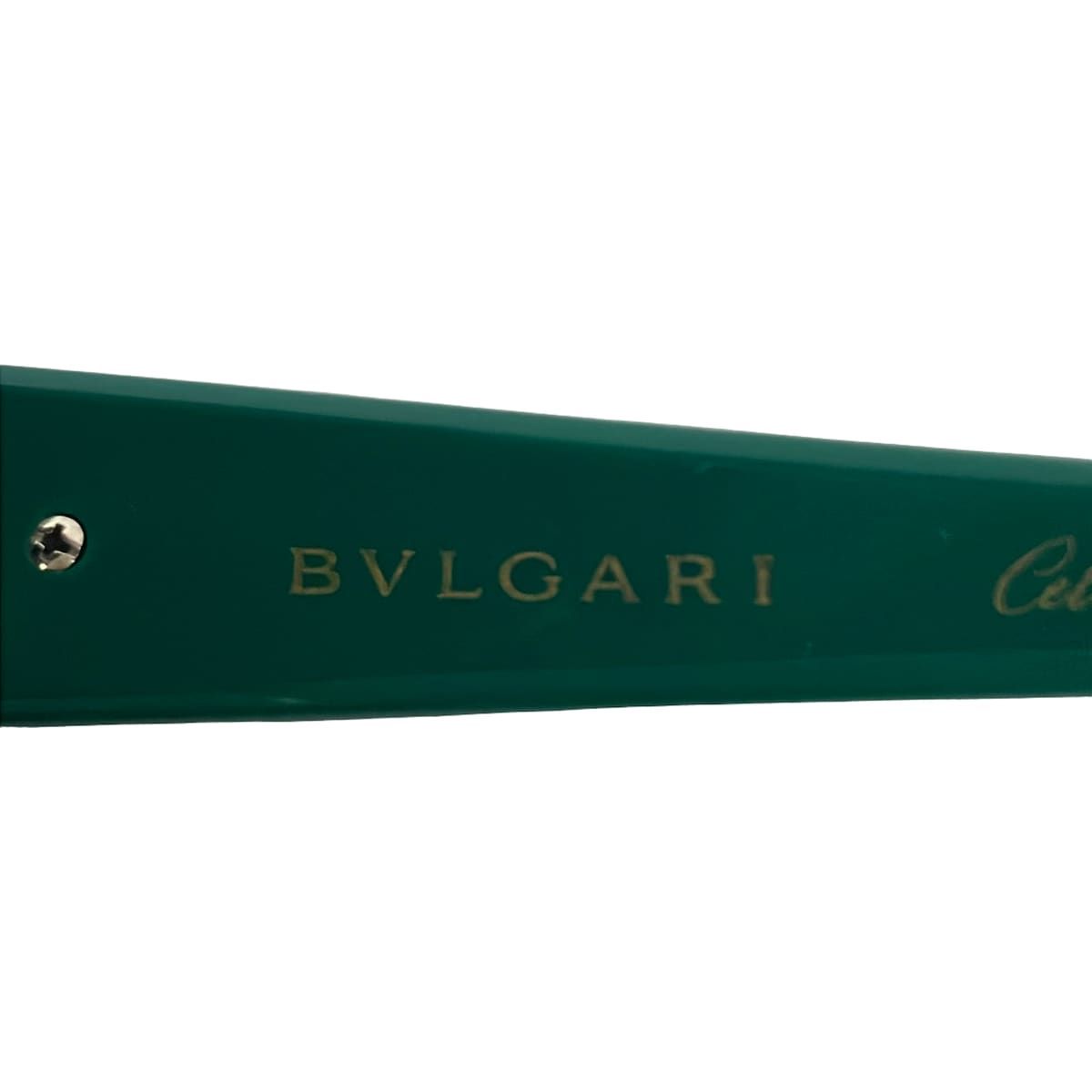 BVLGARI 8138-B-F サングラス — ブラック＆グリーンラインストーン