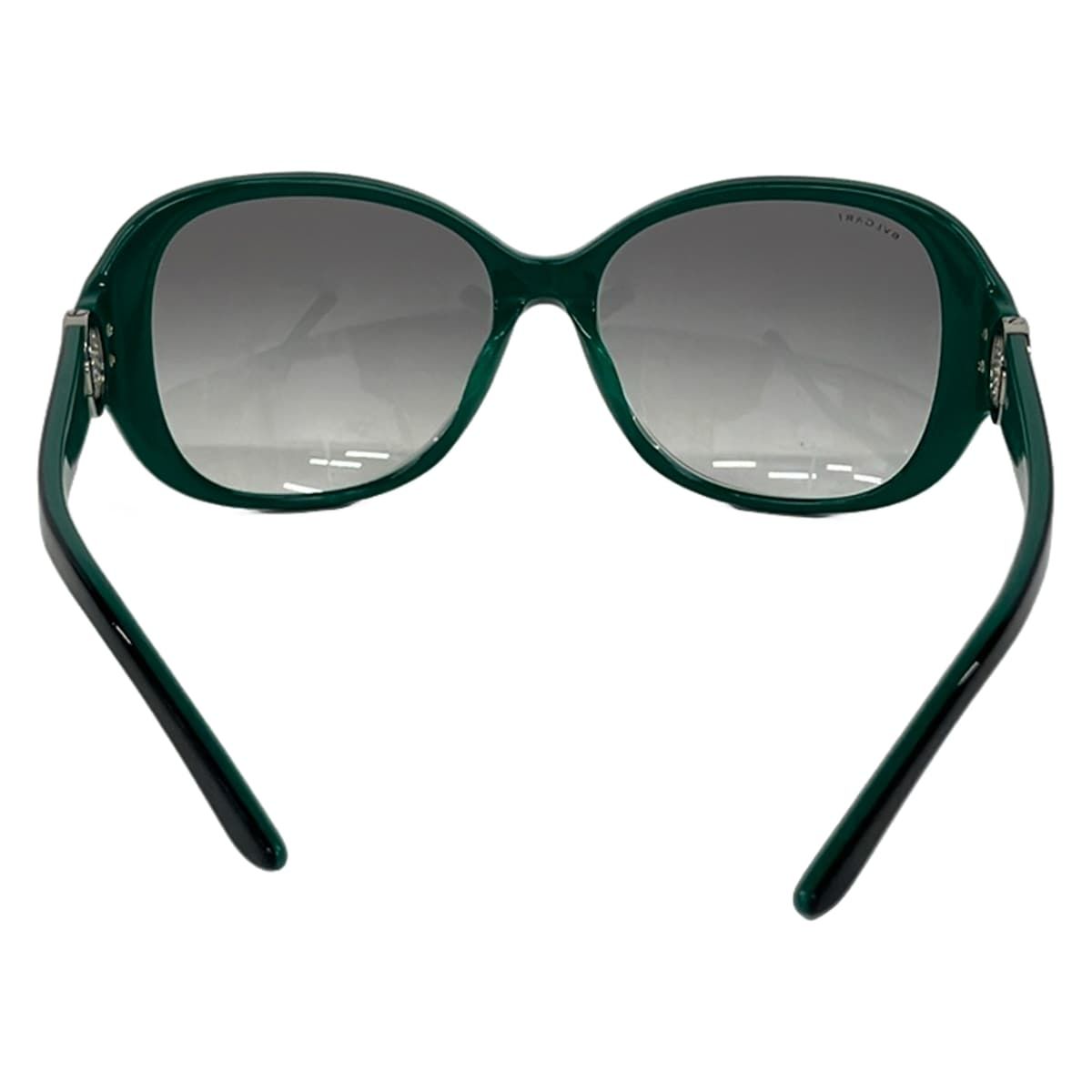 BVLGARI 8138-B-F サングラス — ブラック＆グリーンラインストーン