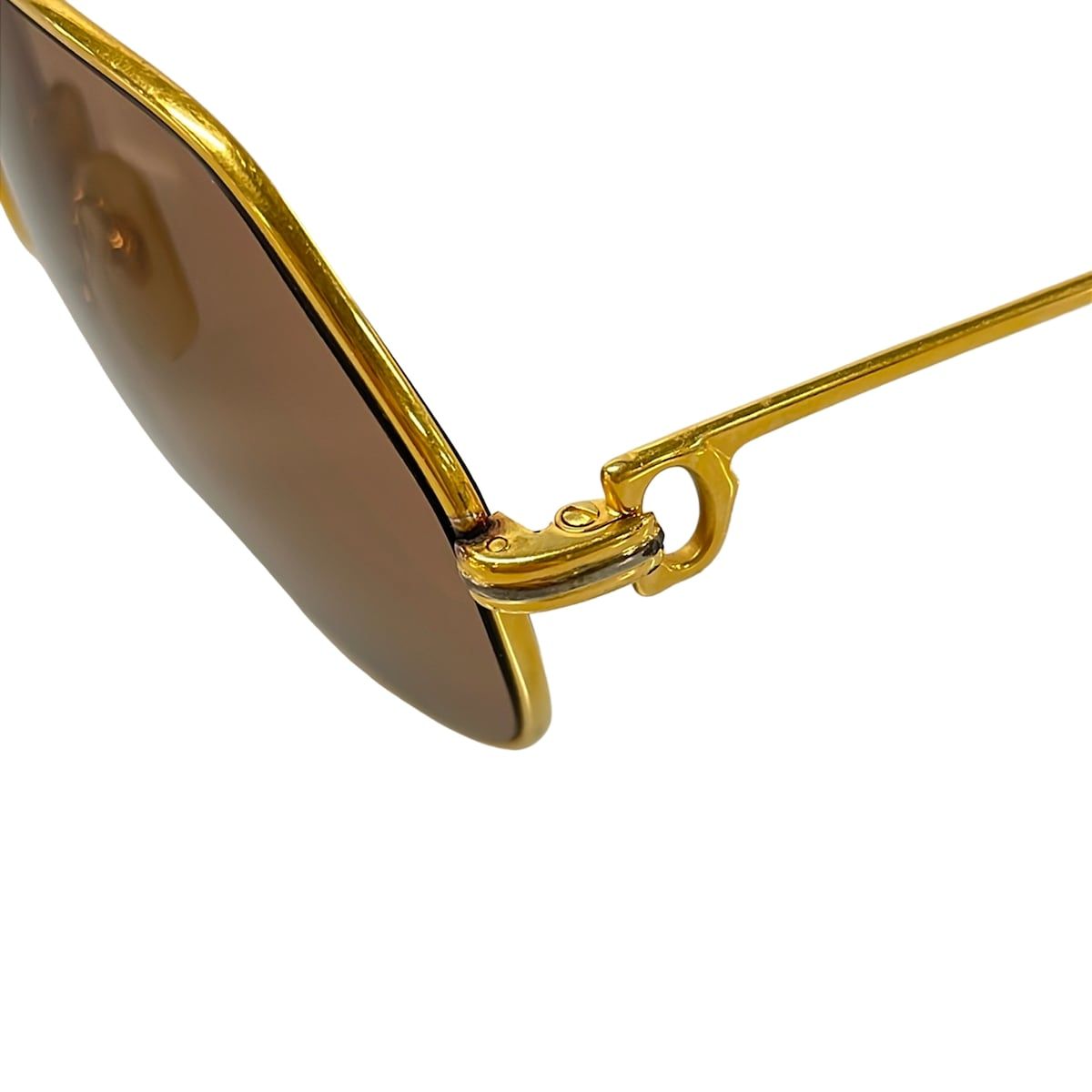 Cartier 62 14 サングラス — ゴールド & ダークブラウン