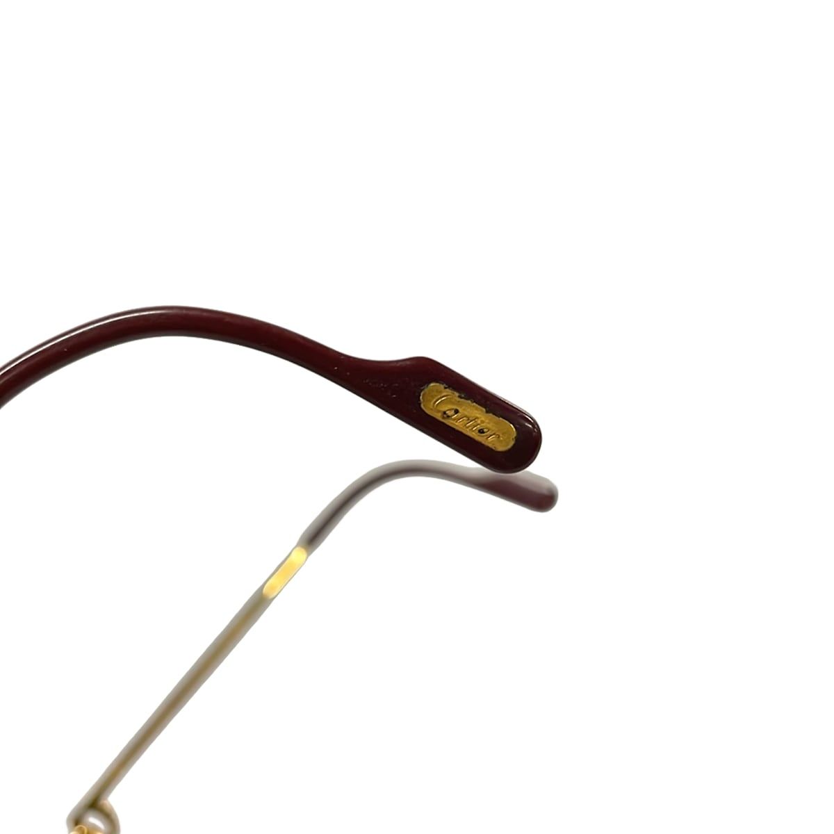 Cartier 62 14 サングラス — ゴールド & ダークブラウン