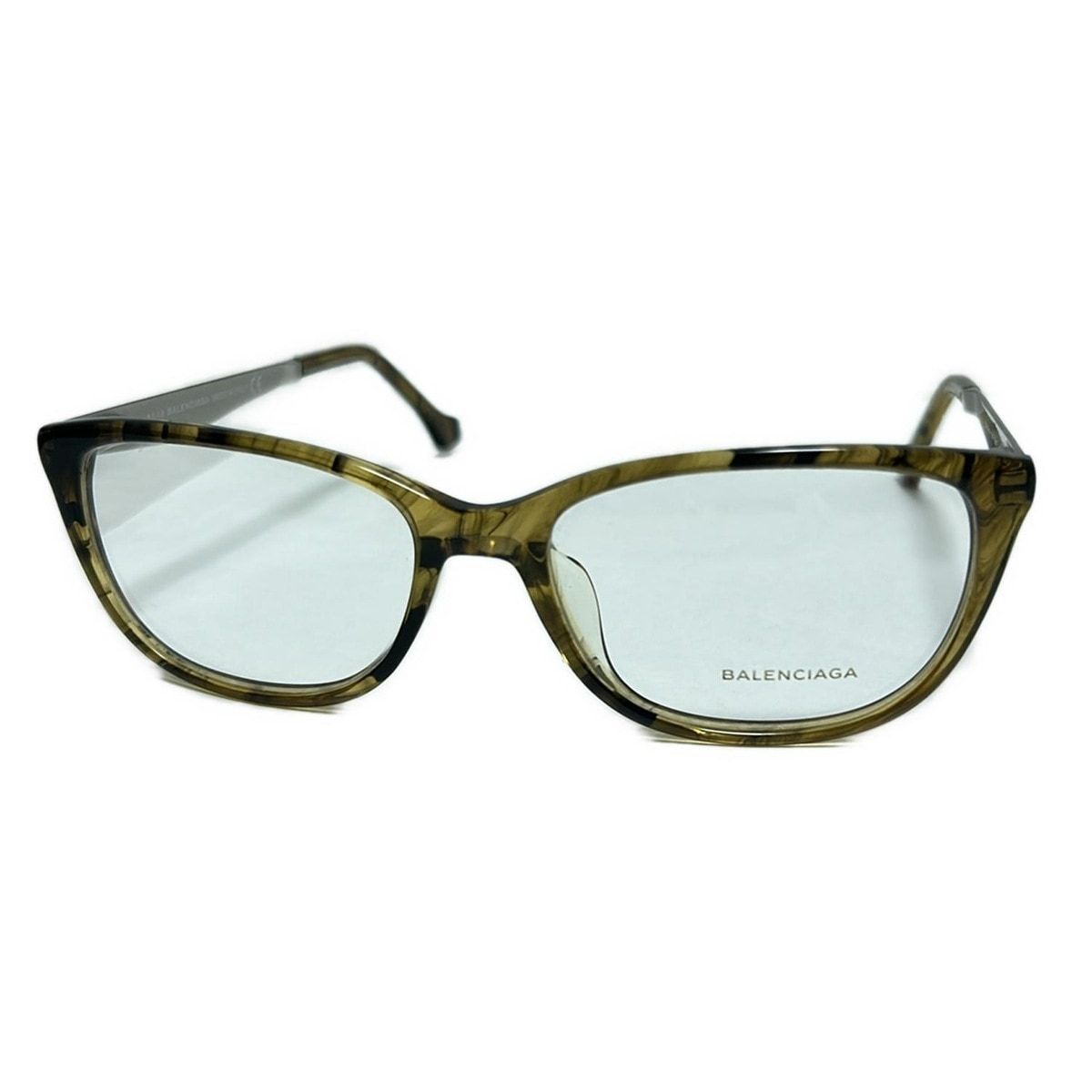 BALENCIAGA BA5041-F 太阳镜 — 透明、卡其色、银色