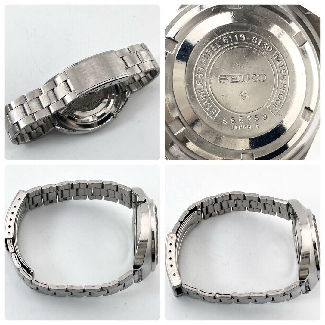 SEIKO 5 6119-8130 腕時計 — 自動巻き、シルバー、メンズ