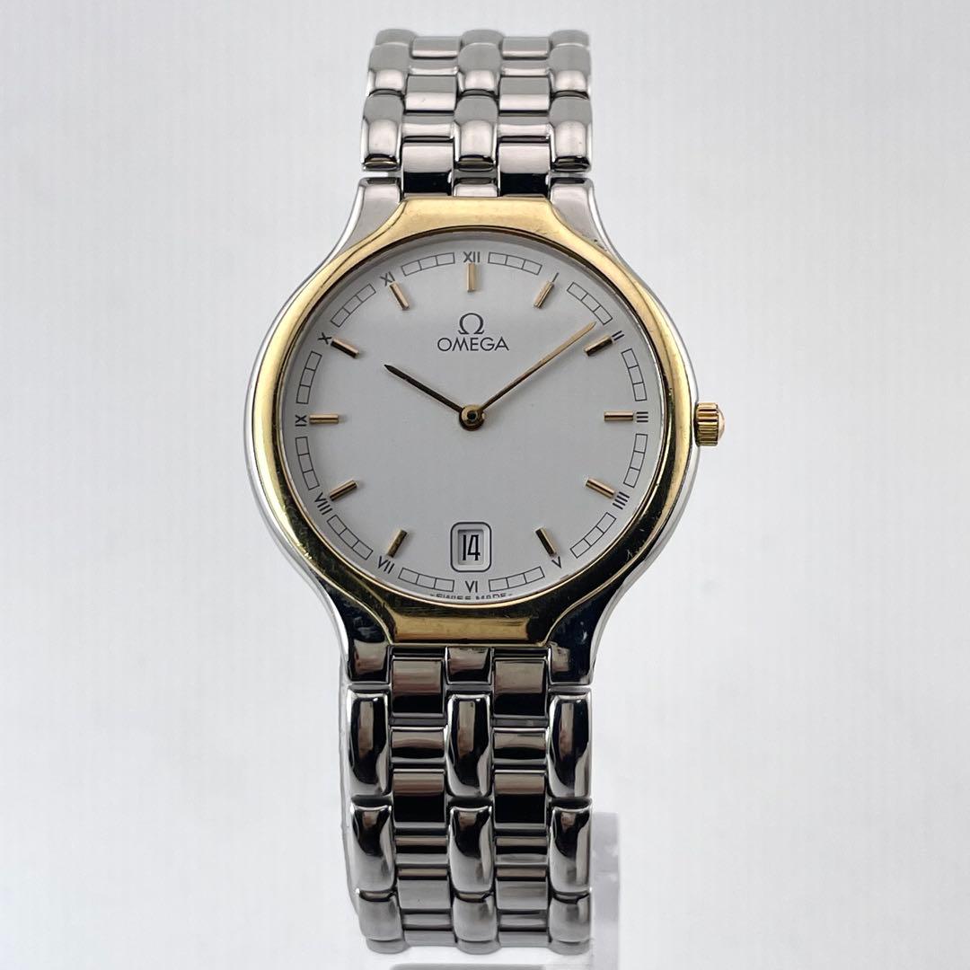OMEGA デ・ヴィル メンズ ウォッチ — クォーツ、ゴールド・シルバー