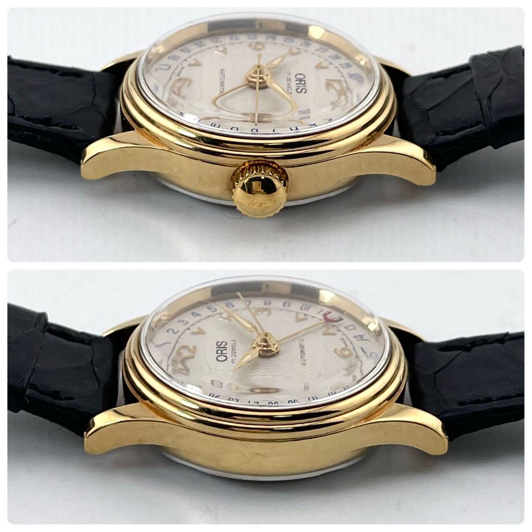 ORIS 574 女士腕表 — 自动上链，金色表盘，不锈钢