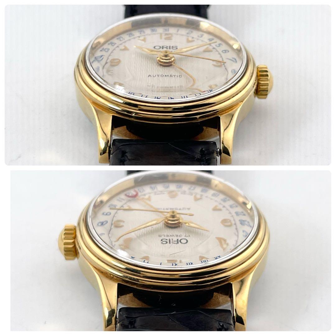 ORIS 574 女士腕表 — 自动上链，金色表盘，不锈钢