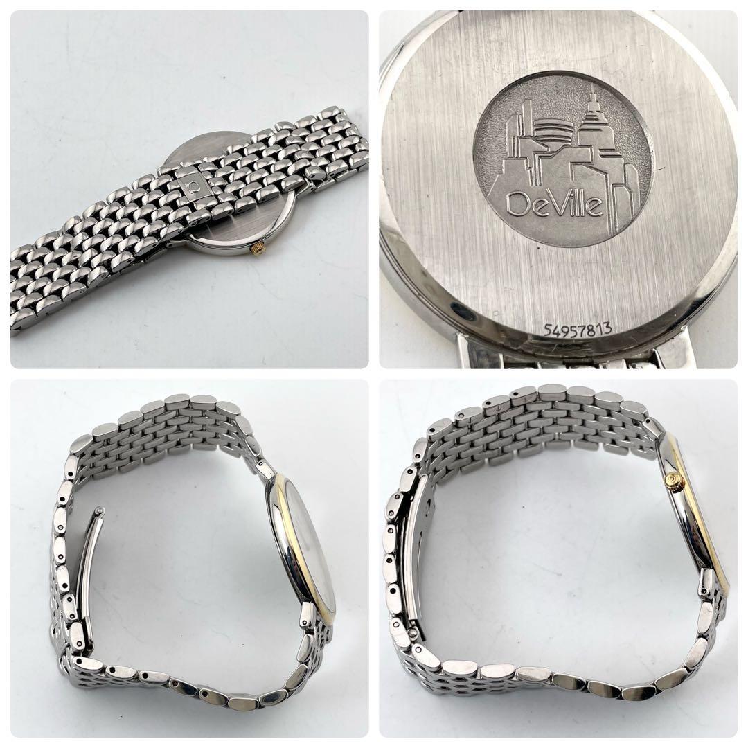 OMEGA デ・ヴィル メンズ腕時計 — クォーツ、シルバーゴールド