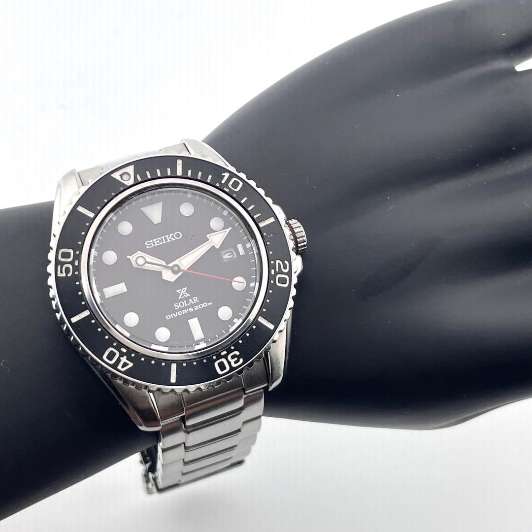 SEIKO PROSPEX 男士潜水表 — 石英，黑/银
