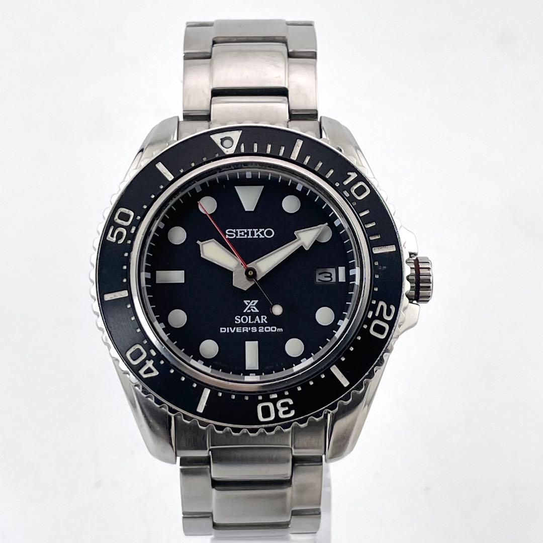 SEIKO PROSPEX 男士潜水表 — 石英，黑/银