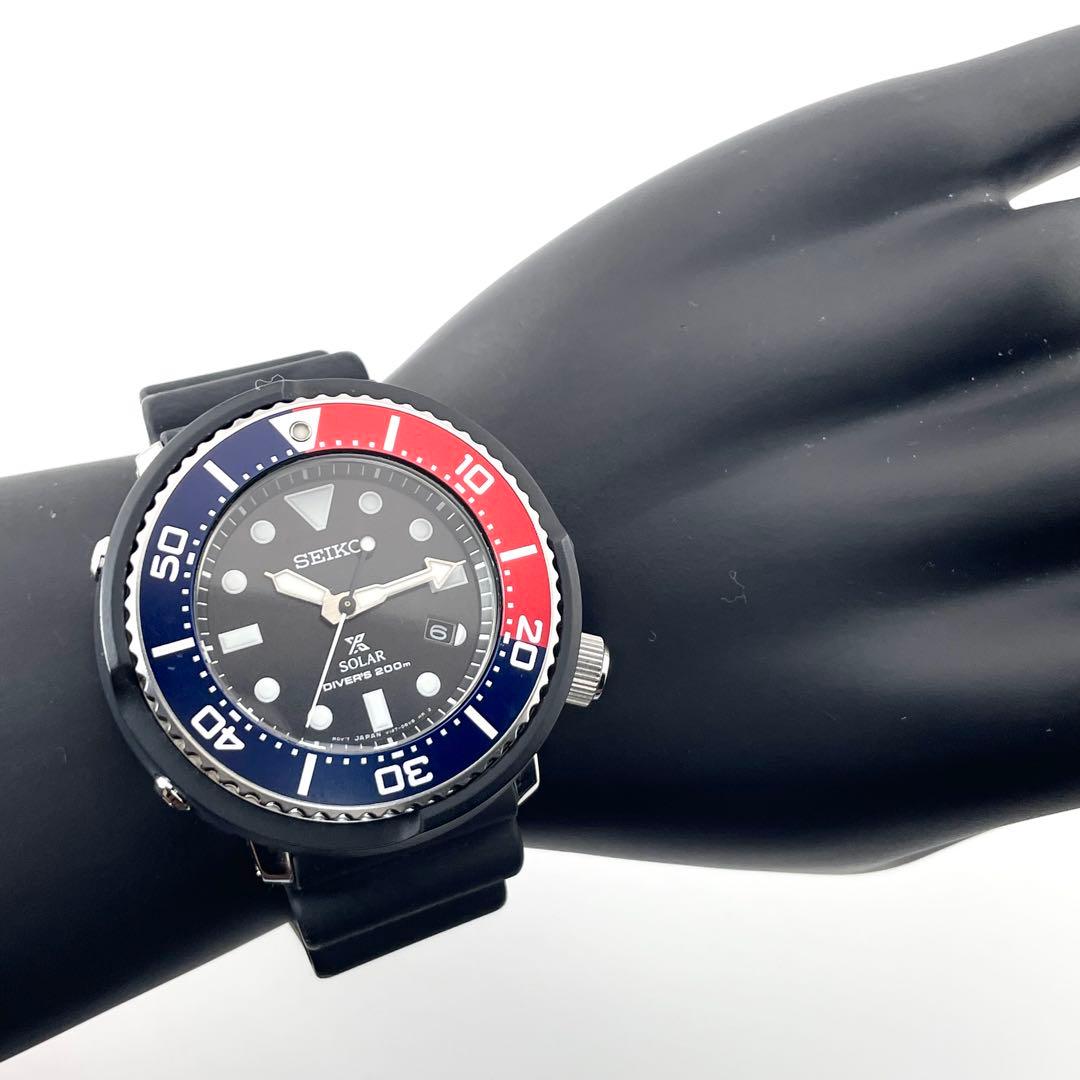SEIKO V147-0AZ0 Prospex 潜水表 — 石英，黑/蓝/红，男士