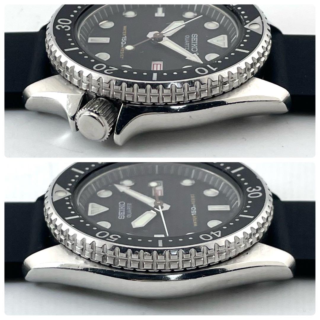 SEIKO 6458-6000 Diver's Watch — Quartz, Silver Black, Men's
