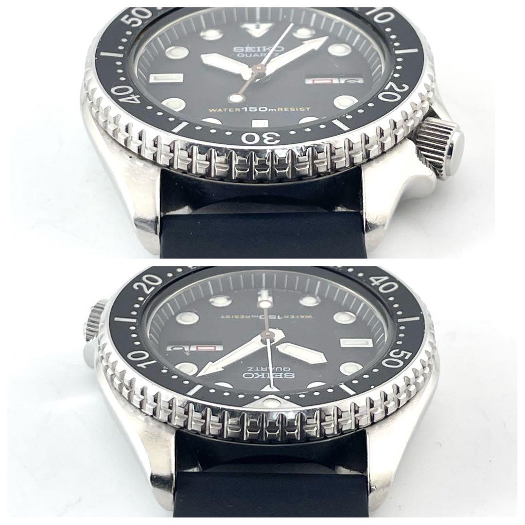 SEIKO 6458-6000 Diver's Watch — Quartz, Silver Black, Men's