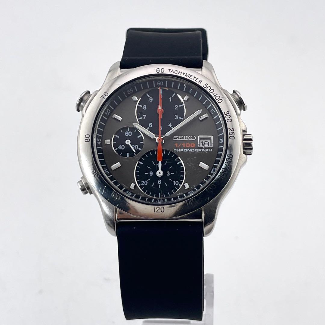 SEIKO スピードマスター ウォッチ — クォーツ、ブラックグレー、メンズ