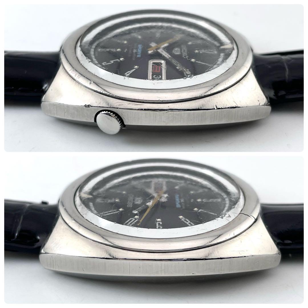 SEIKO 5 7019-6020 运动腕表 — 自动机械，银黑，男士