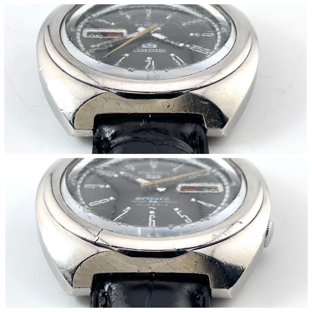 SEIKO 5 7019-6020 运动腕表 — 自动机械，银黑，男士