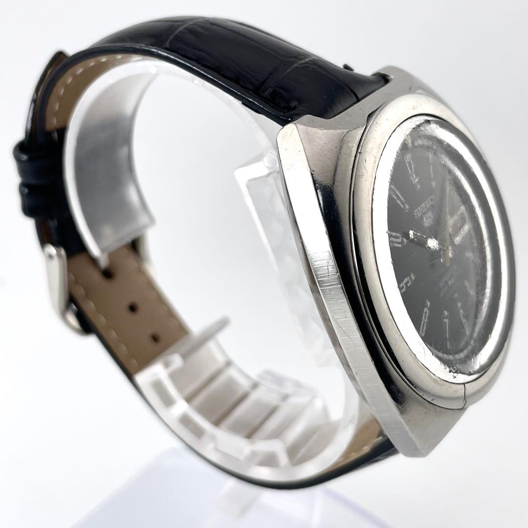 SEIKO 5 7019-6020 运动腕表 — 自动机械，银黑，男士