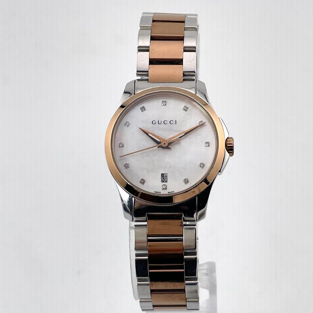 GUCCI G-Timeless 腕表 — 石英机芯，银色，女士