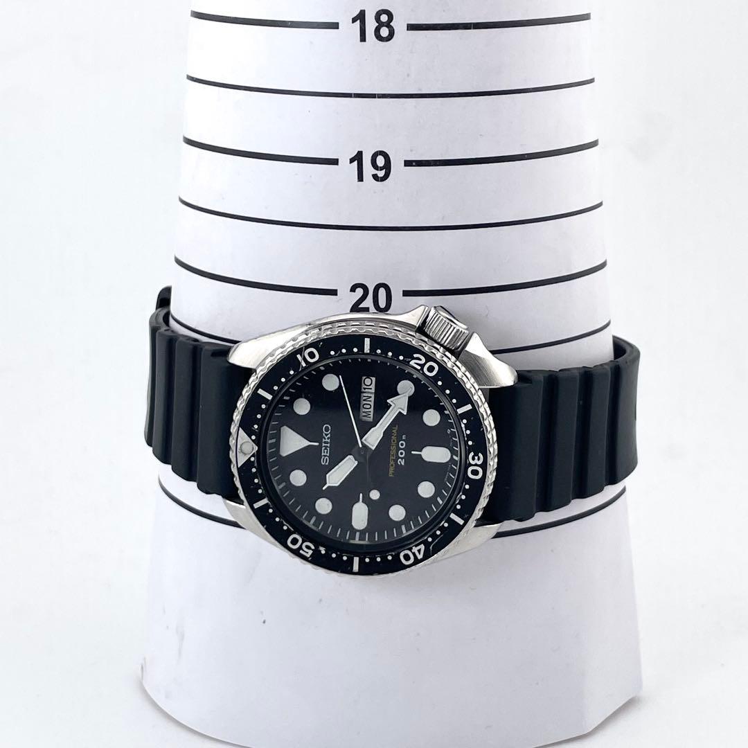 SEIKO 7C43-7010 ダイバーズウォッチ — クオーツ、ブラック文字盤、メンズ