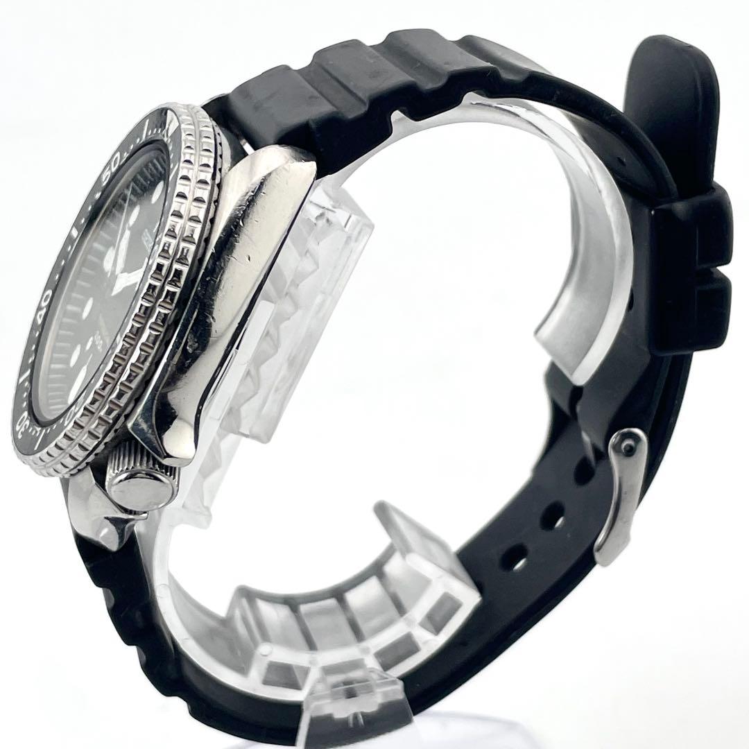 SEIKO 7C43-7010 ダイバーズウォッチ — クオーツ、ブラック文字盤、メンズ