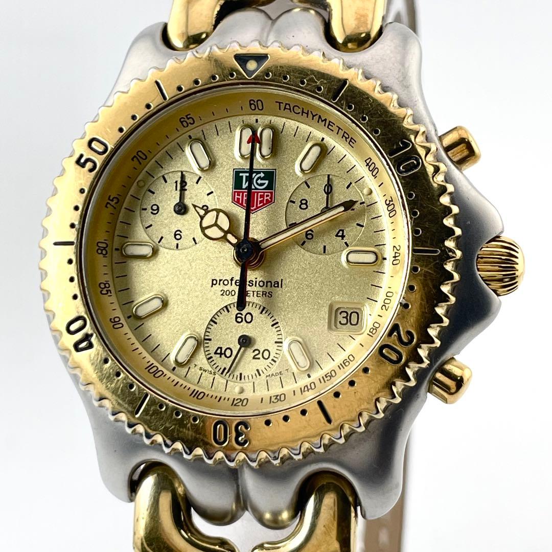 TAG HEUER S35.406 メンズ腕時計 — クォーツ、ゴールド ブラック シルバー