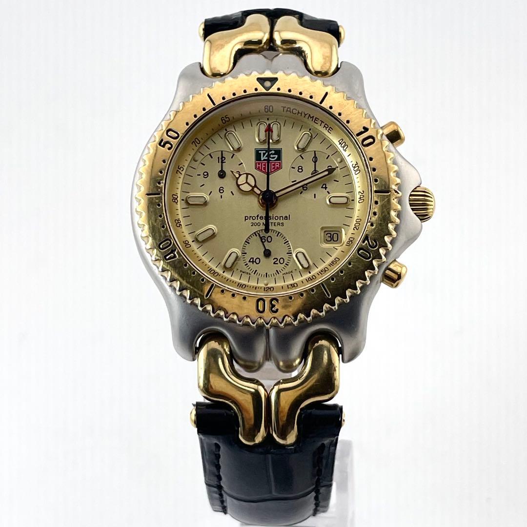 TAG HEUER S35.406 メンズ腕時計 — クォーツ、ゴールド ブラック シルバー
