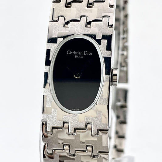 Christian Dior D70-100 Miss Dior 方形腕表 — 石英机芯，银色黑色，女士