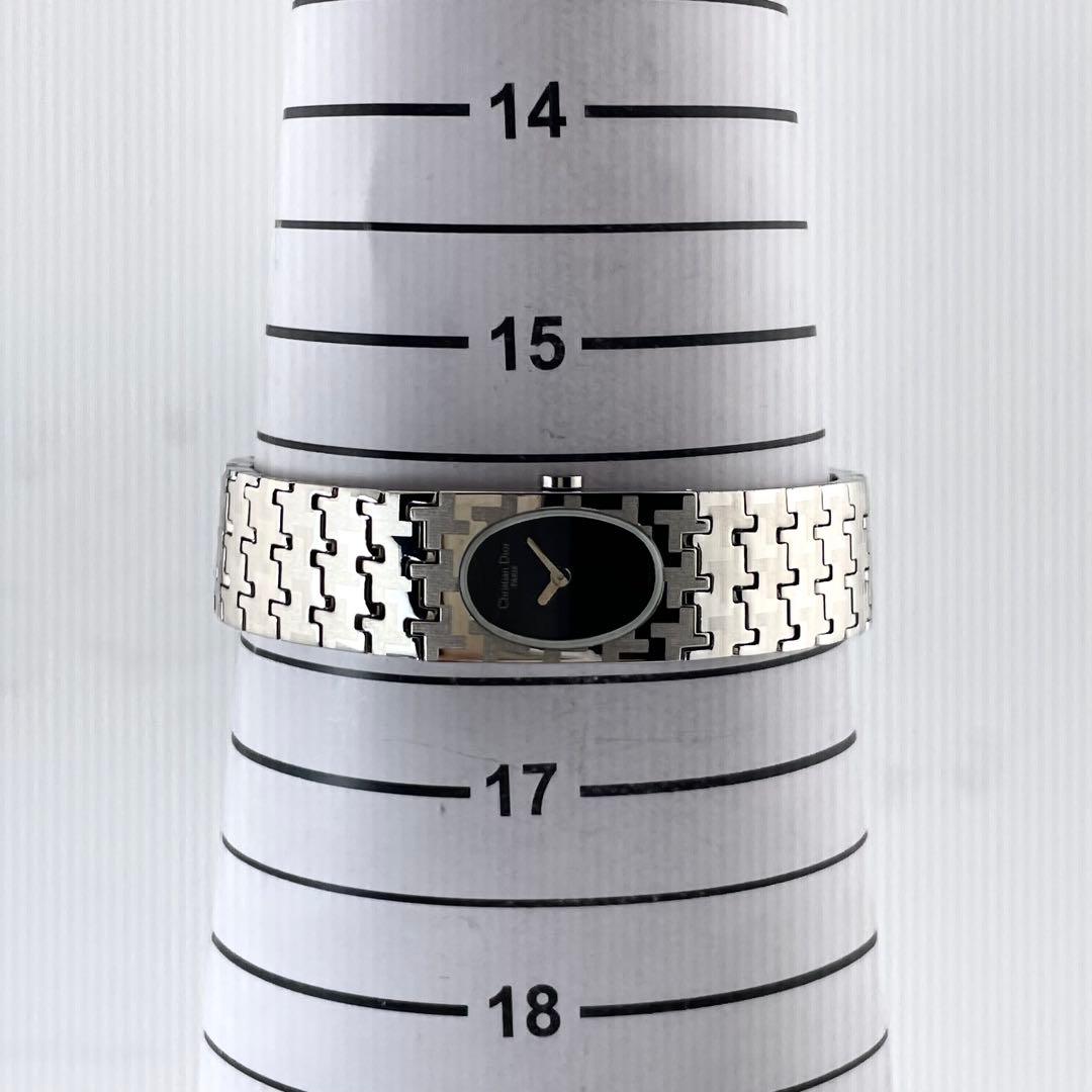 Christian Dior D70-100 Miss Dior 方形腕表 — 石英机芯，银色黑色，女士