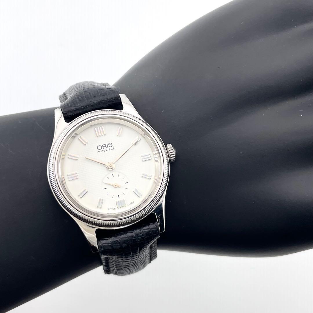 ORIS 7428 ヴィンテージウォッチ — 手巻き、シルバーホワイト、メンズ