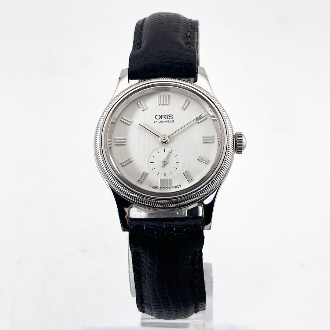 ORIS 7428 ヴィンテージウォッチ — 手巻き、シルバーホワイト、メンズ