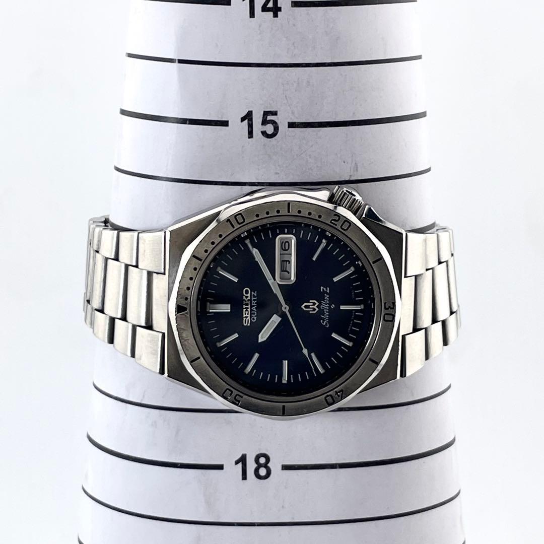 SEIKO 7546-7040 男士手表 — 石英，银色海军蓝表盘