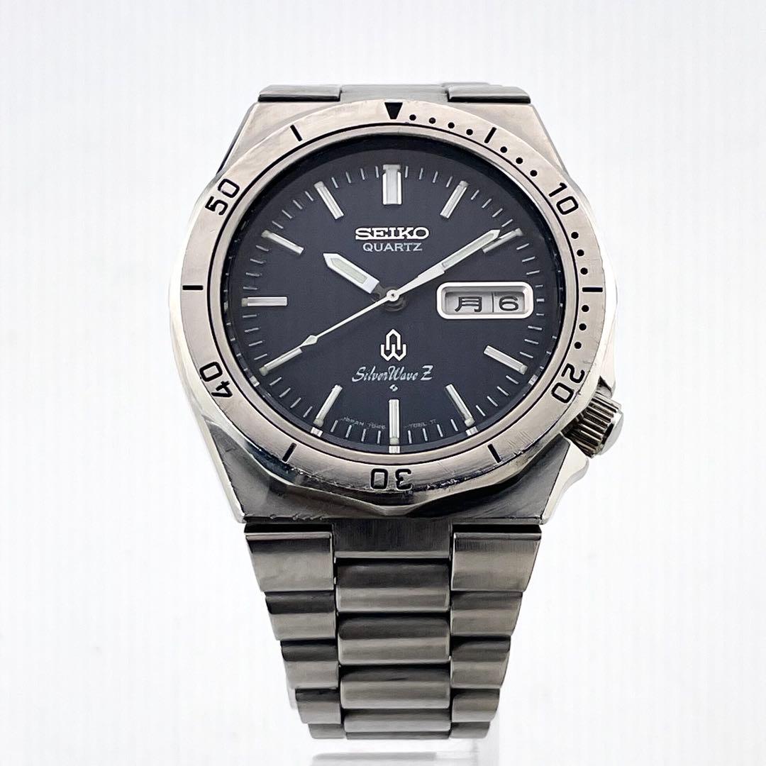 SEIKO 7546-7040 男士手表 — 石英，银色海军蓝表盘