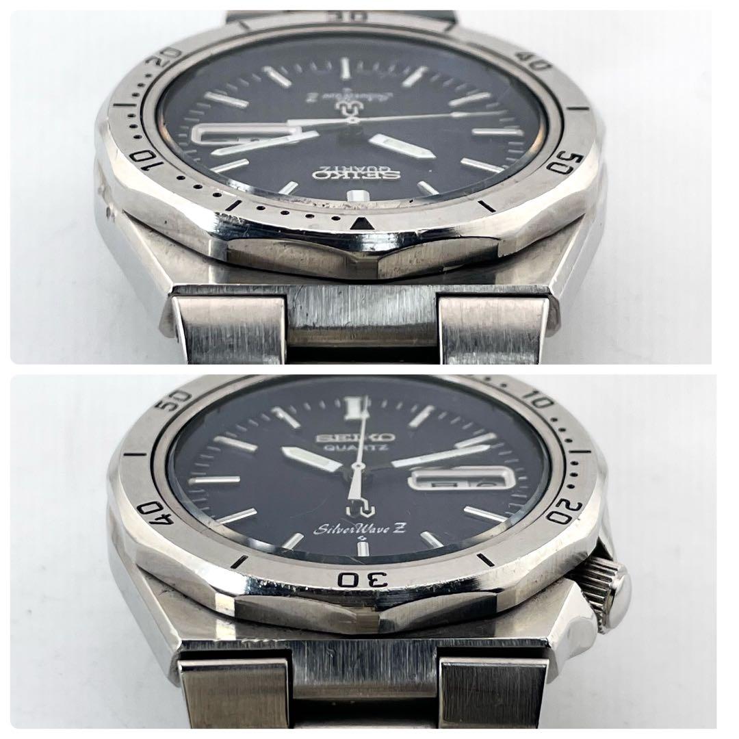 SEIKO 7546-7040 男士手表 — 石英，银色海军蓝表盘