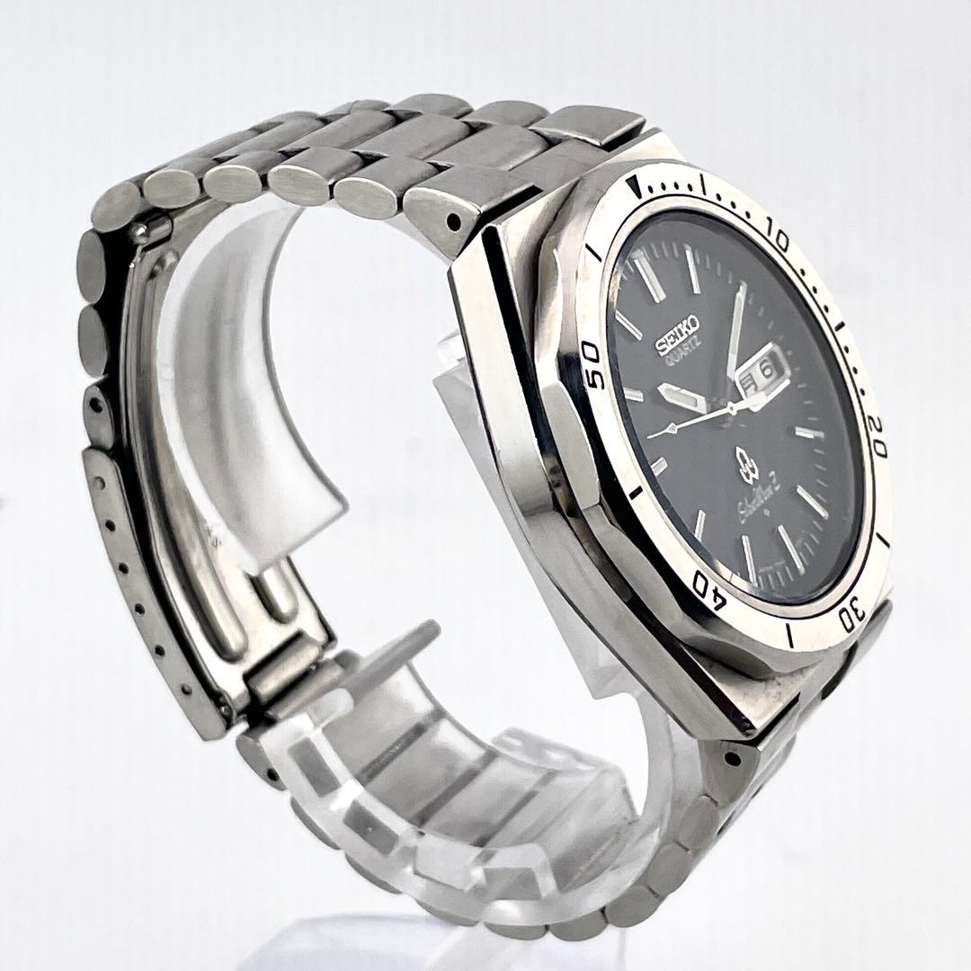 SEIKO 7546-7040 男士手表 — 石英，银色海军蓝表盘
