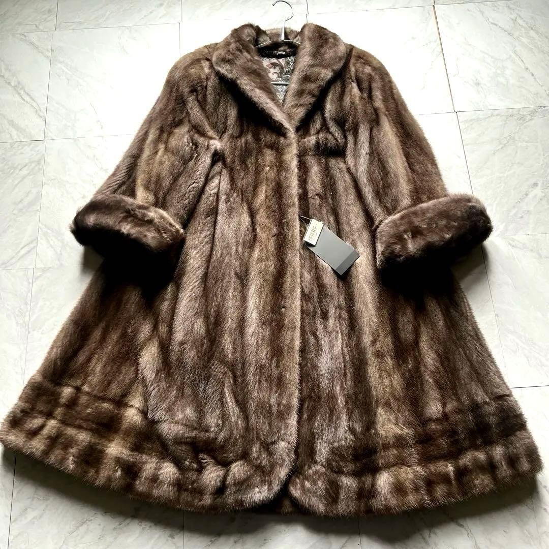 Blue Iris Mink Coat Soft Genuine Vintage Fur Japan