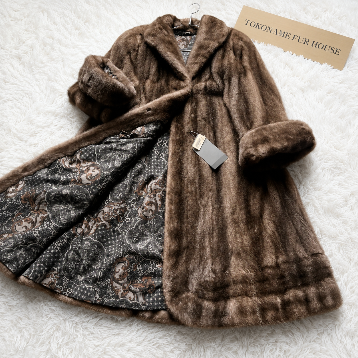 Blue Iris Mink Coat Soft Genuine Vintage Fur Japan