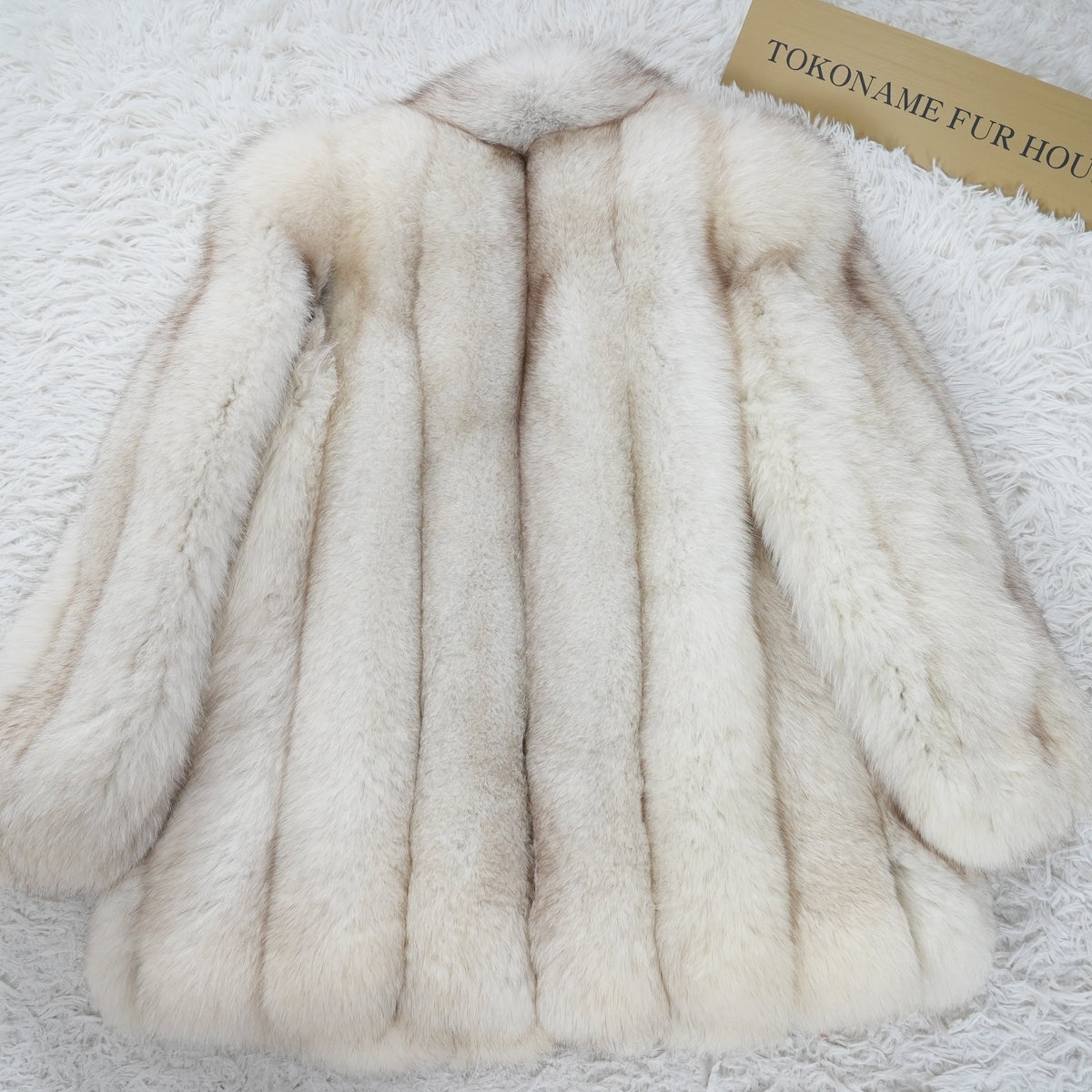 Blue Fox Fur Coat Soft and Fluffy jindo - Genuine Vintage Fur From Japan