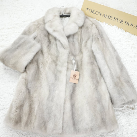 Sapphire Mink Fur Jacket - Genuine Vintage Fur From Japan